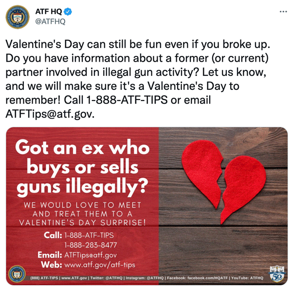 tweet from the atf