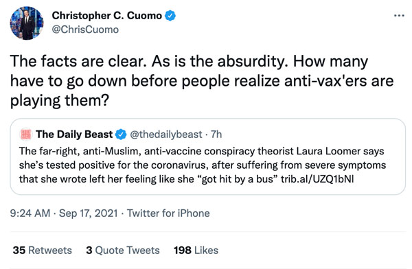 Chris Cuomo's tweet